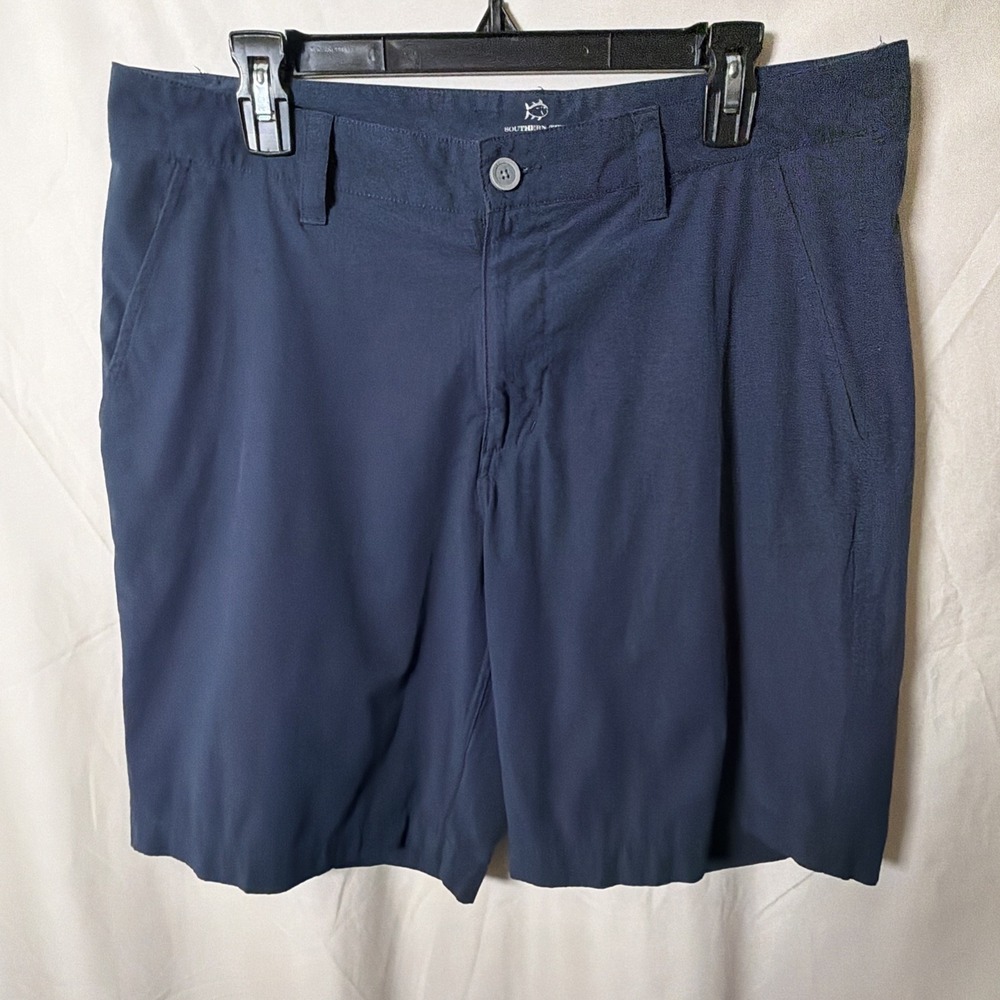 Southern Tide Shorts Mens 34 Blue Flat Front Golf Performance